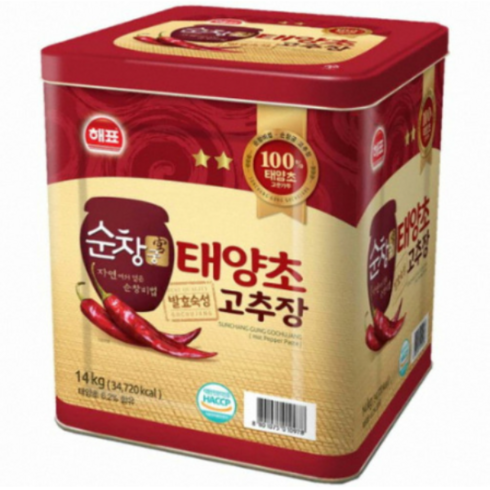 순창궁고추장 - 사조해표 순창궁 태양초 고추장 14kg(지함) / 업소용 대용량, 2개, 14kg