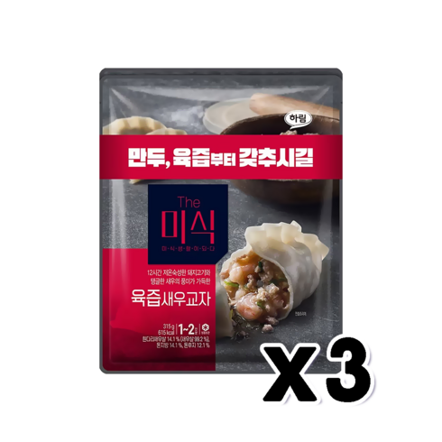 더미식 육즙새우교자 간편조리 즉석만두 315g x 3개, 단품