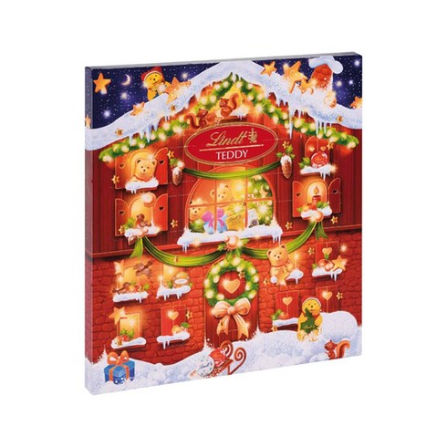 린트 Lindt 초코릿 테디 어드벤트 캘린더 170g, 1개, 128g