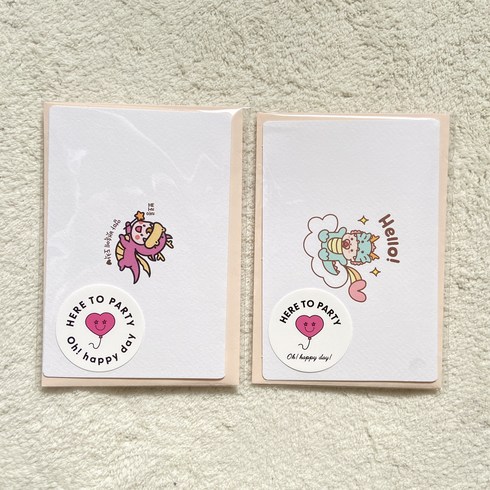 히얼투파티 임밍아웃 카드 용띠 2세트 임신 알리기 남편 부모님 이벤트, 3. 헬로우용+뾰로롱용