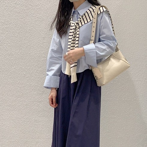 메이리앤 셔츠 가디건세트 크롭 남방 오피스룩 셋업