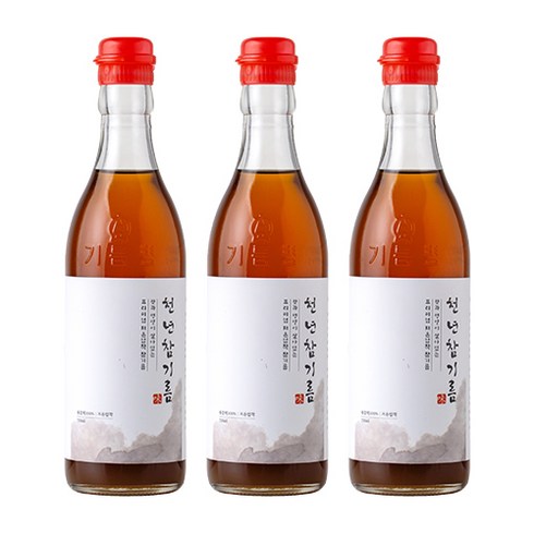 천년참기름 - 저온압착 천년 참기름, 3개, 350ml