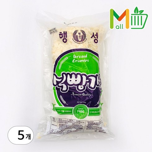 MMMALL 행성 빵가루 습식 돈까스 식빵가루, 5개, 2kg