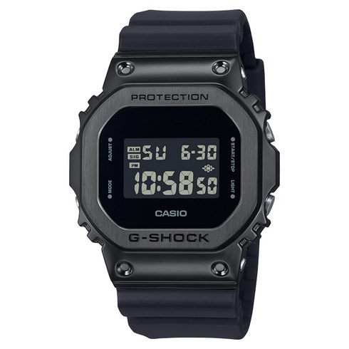 지샥5600 - G-SHOCK 지샥 GM-5600UB-1 스퀘어 메탈 블랙 손목시계