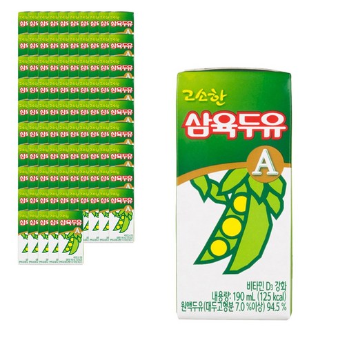2023년 가성비 최고 삼육두유 - 삼육두유 고소한맛A 두유, 190ml, 96개