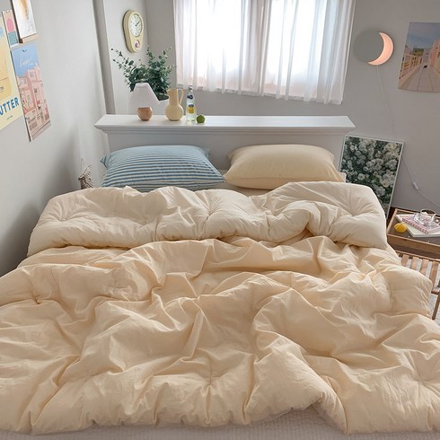 몽비쥬 NEW 이브닝 워싱멜란선염_워싱아사면_차렵이불 세트(S/Q/K)(5colors)