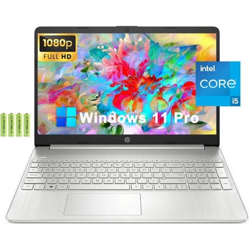 윈도우11 - HP [Windows 11 Pro Business 노트북 컴퓨터 1515.6" FHD IPS 디스플레이 Intel Core i5-1135G7 16GB DDR4 RAM 1, 8GB RAM | 256GB PCIe SSD