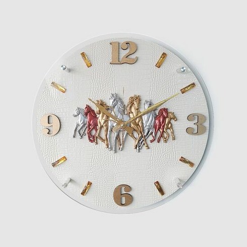 벽걸이시계 팔마도 화이트 거실 인테리어 무소음 벽시계, 색상:[색상]본상품