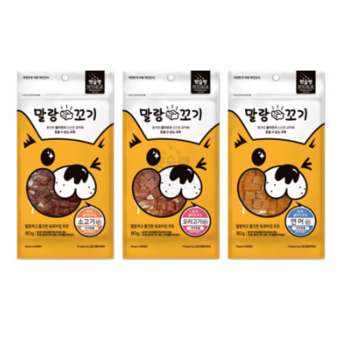 펫슐랭 강아지 노즈워크 말랑꼬기 간식 80g, 5개, 오리고기