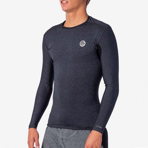 RIP CURL J WLY7JM TECH BOMB LONG SLEEVE UV TEE - CHARCOAL MARLE (립컬 테크 붐 래쉬가드)