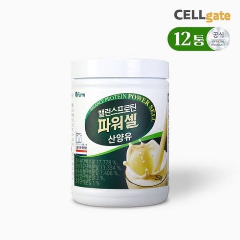 [쇼핑엔티] 밸런스 프로틴 파워셀 12통 산양유 초유 단백질, 12개, 252g