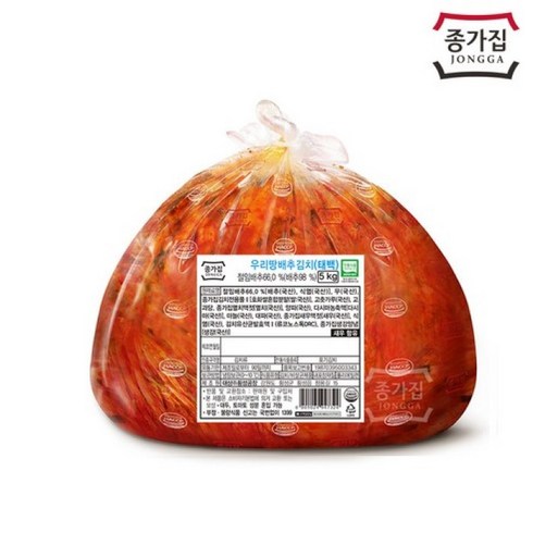 종가집 우리땅 배추김치 태백, 5kg, 1개