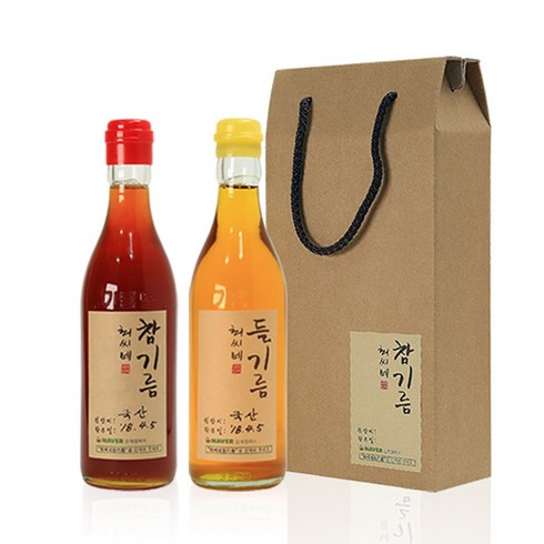 70년 전통 최씨네참기름 국산참기름+국산들기름 선물세트, 350ml, 1세트