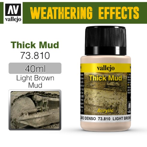 73810 Weathering Effects _ Thick Mud _ 40ml _ Light Brown Mud