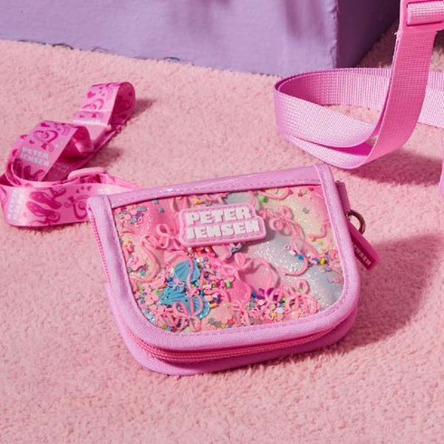 [피터젠슨] 2024 리본 그라데이션 지갑 PUX62AC53M 핑크 아동 유아 벨크로 목걸이 줄 월렛 키즈 봄 겨울