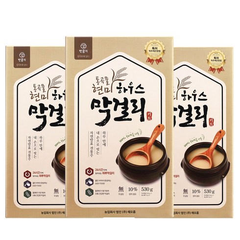 해오름 통곡물 현미 하우스 막걸리 키트 5병분량, 530g, 3개