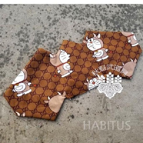 검도호면 디자인 여성 남성 턱 땀받이 일본 검도 검도호구, 로봇 고양이 브라운 바닥