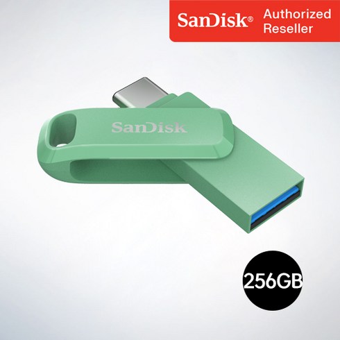 샌디스크 USB 메모리 Ultra Dual Go 울트라 듀얼 고 Type-C OTG USB 3.1 SDDDC3 256GB 압생트그린