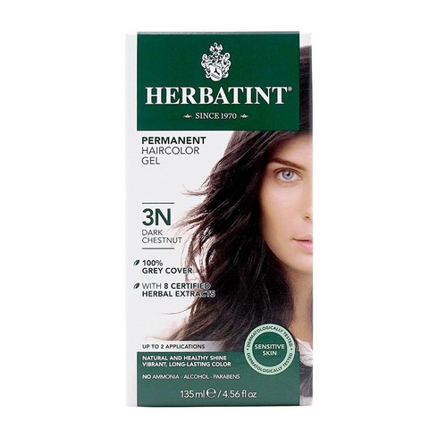 Herbatint Antica Herbavita 퍼머넌트 헤어컬러 젤 3N 다크 체스넛 135ml456fl oz, 1개