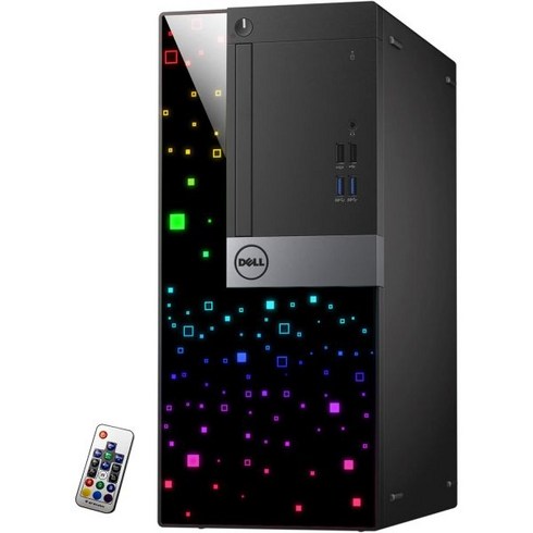 Dell Custom Build RGB Lights PC OptiPlex 미니 타워 컴퓨터 인텔 코어 i56500 쿼드코어 프로세서 8GB RAM 512GB 솔리드 스테이트 스