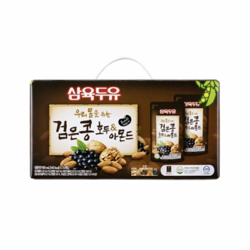 삼육 검은콩과 칼슘  삼육두유  - 삼육 검은콩호두 & 아몬드 190ml 1박스(15개입), 25박스