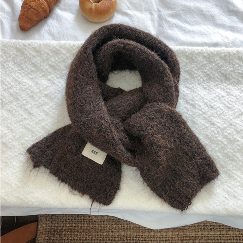 휘게몰 울 캐시미어 egg패치 무지 머플러