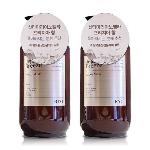 제주도면세점롱샴 - 려 자양윤모 탈모전문증상케어 샴푸 제주산들바람, 2개, 585ml