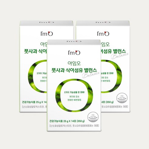 [3개 세트] 아임오 풋사과 식이섬유 밸런스 25G 42포, 350g, 3개