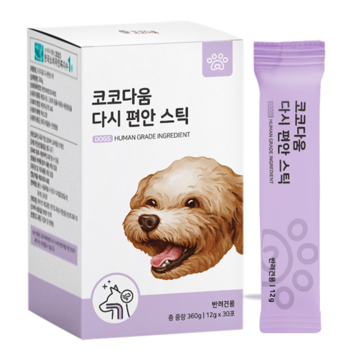 코코다움 강아지 다시 편안 스틱 영양제, 호흡기/기관지, 1개, 30회분