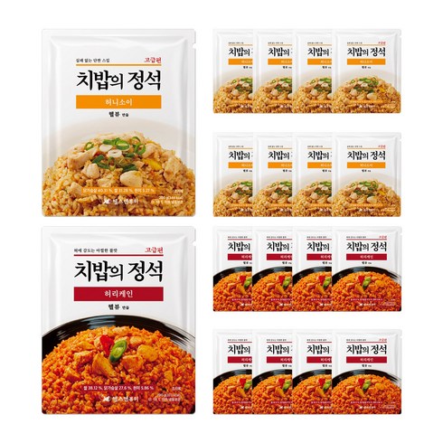 헬스앤뷰티 치밥의정석 (허리케인 8팩 + 허니소이 8팩 / 총 16팩), 220g, 16팩