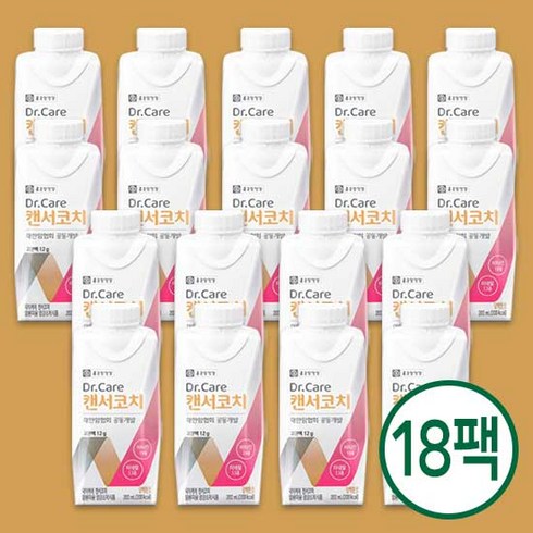 2023년 가성비 최고 캔서코치 - [종근당건강] [18팩] 닥터케어 캔서코치 (200ml*18팩*1박스), 200ml, 18개
