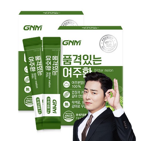 여주환 - GNM 품격있는 국산 여주환 스틱(여주분말 가루 100%), 90g, 2개