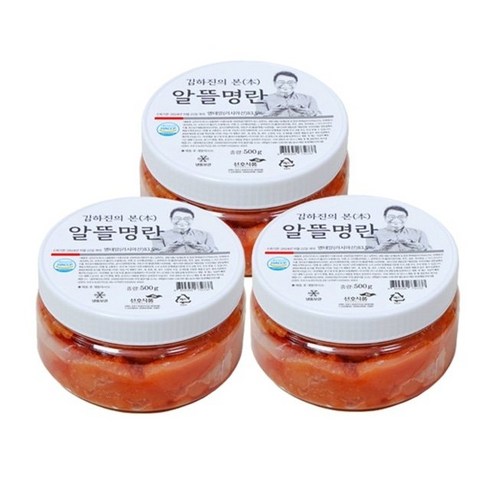 선호 본 못난이명란 X 3통  총1.5kg_면 - [쇼핑엔티] [김하진의 궁중 수라간] 김하진의 본本 알뜰 명란 500g × 3통 (총 1.5kg), 없음, 3개