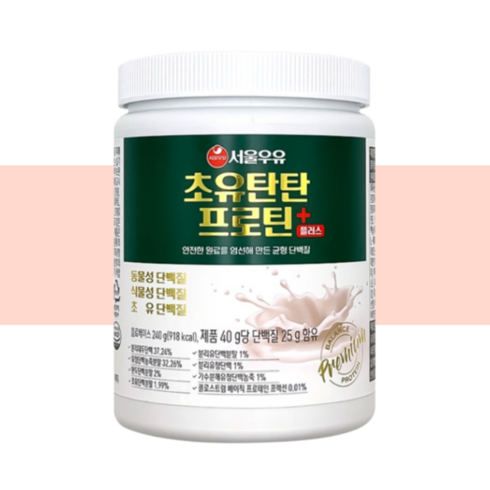 서울우유 초유탄탄 프로틴 플러스 240g 1통 단백질, 280g, 1개, 상세페이지 참조, 상세페이지 참조, 상세페이지 참조