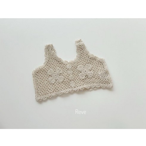 레브 24여름 아동 키즈 주니어 크로쉐 크롭 니트나시