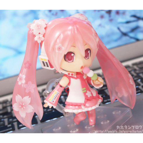 하쿠네 미쿠 10cm 벚꽃축제버전 페이스교체 넨도로이드 핸드메이드 피규어 보컬로이드, 단품