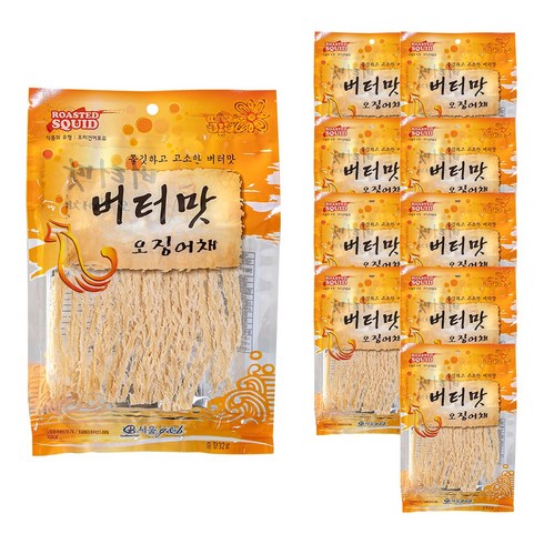 버터맛 오징어채, 10개, 32g