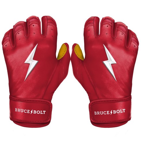 브루스볼트 프리미엄 프로 숏 커프 배팅 글러브 장갑 레드 BRUCE BOLT PREMIUM PRO Short Cuff Batting Gloves RED