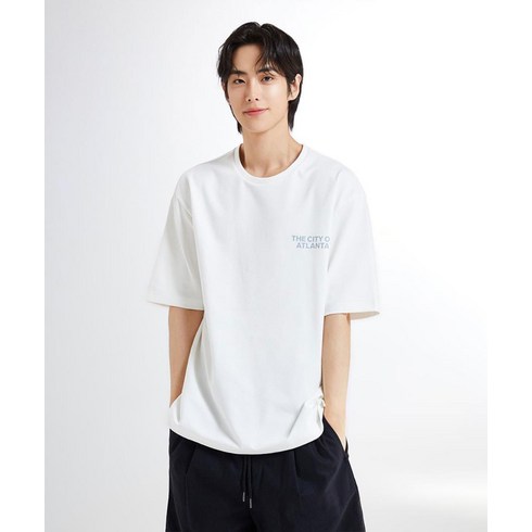 spao - 스파오 이탈리아 밀리노 코튼 면 모던 그래픽 반팔 티셔츠 2412 3712