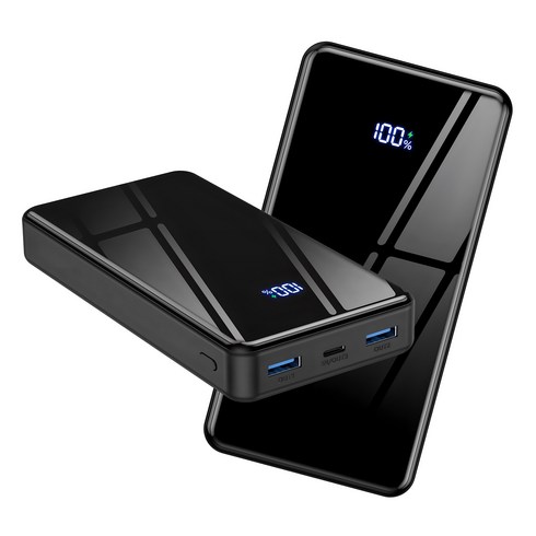 보조배터리 - YINTO 대용량 보조배터리 고속충전 30000mAh PD 22.5W QC3.0 잔량표시, 블렉, JM5