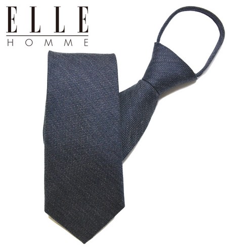 루이까또즈넥타이 - [ELLE HOMME] 엘르옴므 실크 지퍼/자동 넥타이-윈터솔리드 그레이 8cm