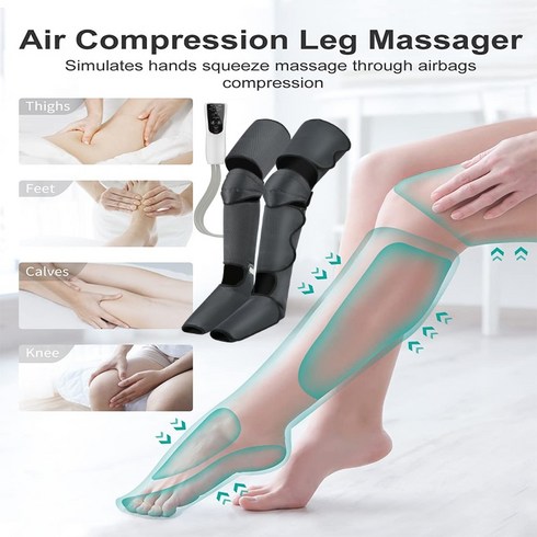 무선종아리마사지기 안마기 발 다리 에어 랩 열 근육 마사지기 마사지 장비 종아리 기구 무릎 압력 요법 이완, 3)110V  EU plug
