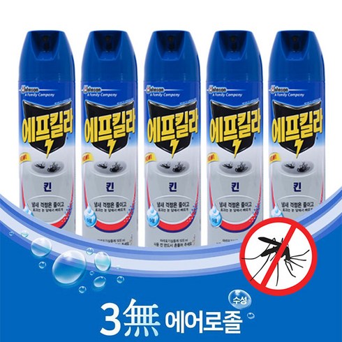 에프킬라 킨 500ml 24개 스프레이형 모기 파리 살충제 모기약 에어로졸