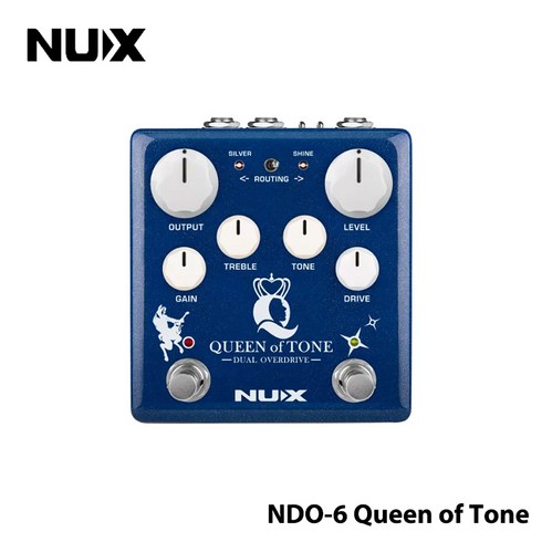 NUX NDO-6 Queen of Tone 듀얼 오버드라이브 기타 페달 NDO 6 Queen of Tone