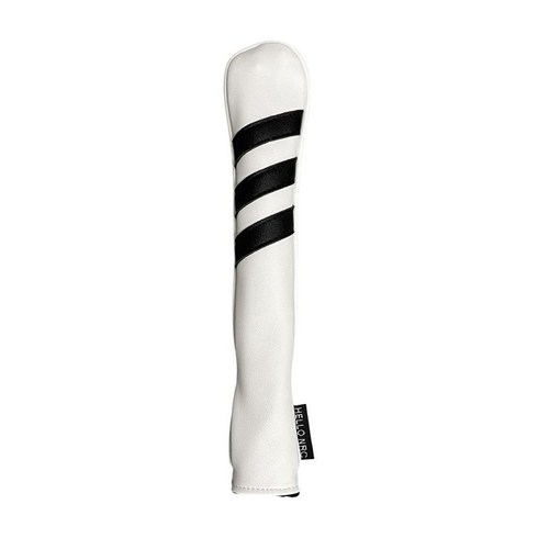 골프 정렬 스틱 커버 골프 막대 보호대 골프 방향 표시기 용 방수 내구성 플러시 라이닝 보호 케이스, 하얀색, 가죽