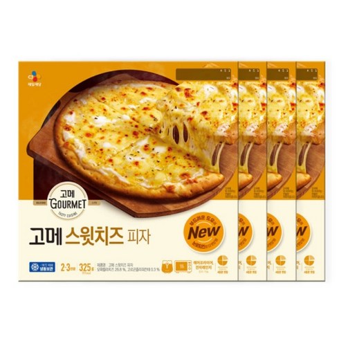 고메 스윗치즈 피자 325G x4개, 4개