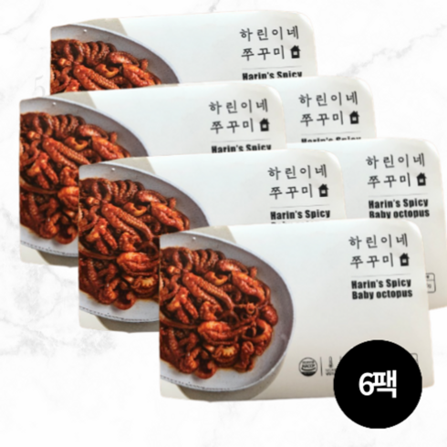 하린이네쭈꾸미 캠핑 집들이 밀키트 500g x 6팩, 하린이네쭈꾸미 x 6팩