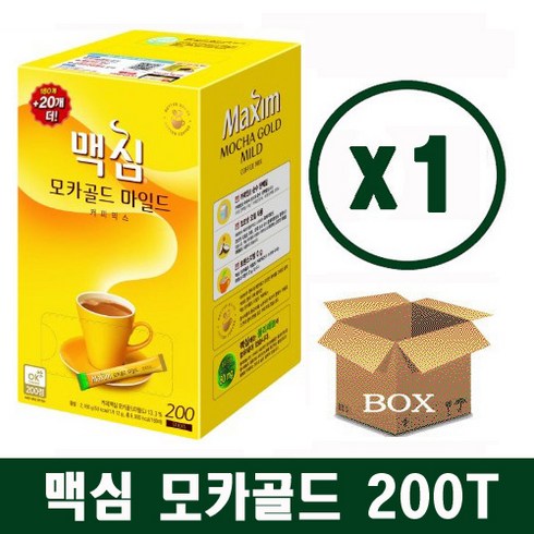 맥심 모카골드 마일드 커피믹스, 12g, 200개, 1개
