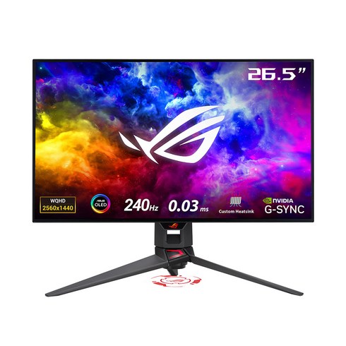 아수스모니터 - ASUS ROG SWIFT OLED PG27AQDM - QHD 240Hz G-SYNC 호환 True 10-bit 27인치 게이밍 모니터