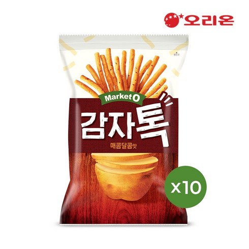 오잉톡 - 오리온 마켓오 감자톡 매콤달콤(80g) x 10개, 80g